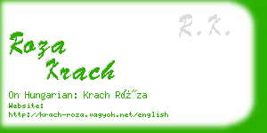 roza krach business card